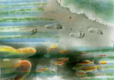 Loren Ellis Turtle Following Footsteps 2012 16"x20" (40 x 51 cm) page 28