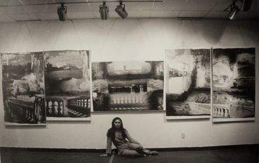 LorenEllisArt Tampa Growing 5 panel mural series 1980 each panel 65"x40" (165x101 cm)