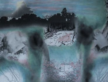 LorenEllisArt Dreaming with a Sunset of my Love in the Forest 1976 40"x65" ( 101x165)