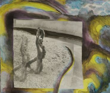 Loren Ellis Monkey Doing Yoga 1998 24"x24" (70 x70 cm) page 38