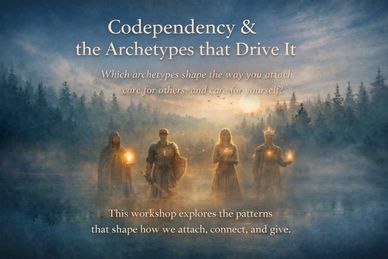 Mystical figures symbolize archetypes in a workshop on codependency and attachment.