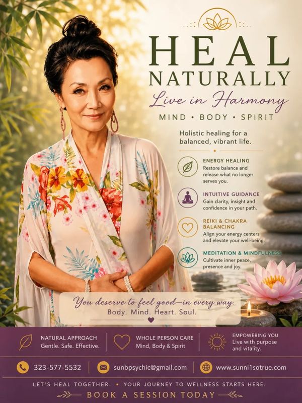 Healing naturally for mind, body, and spirit wellness.