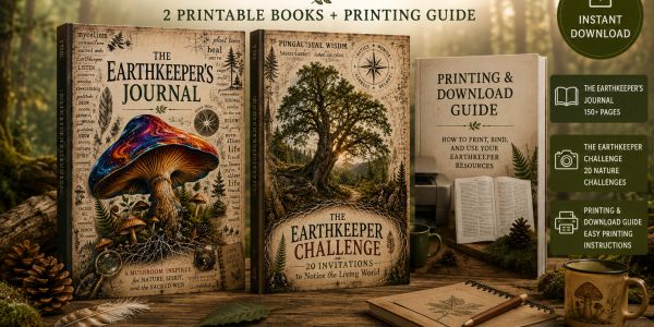 Two printable books themed on nature and earthkeeping with a printing guide.