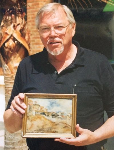 Olle Jacobsson med Ninnis tavla.