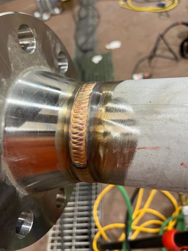 Ammonia refrigeration line at a food and beverage facility