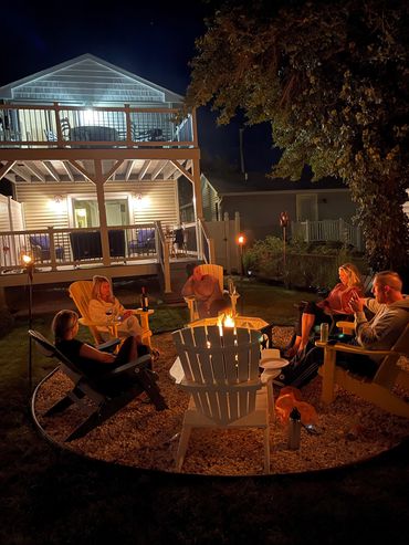 Vacation Rentals in Cape May premier rental - the Bay Breeze - Large Firepit - Backyard area