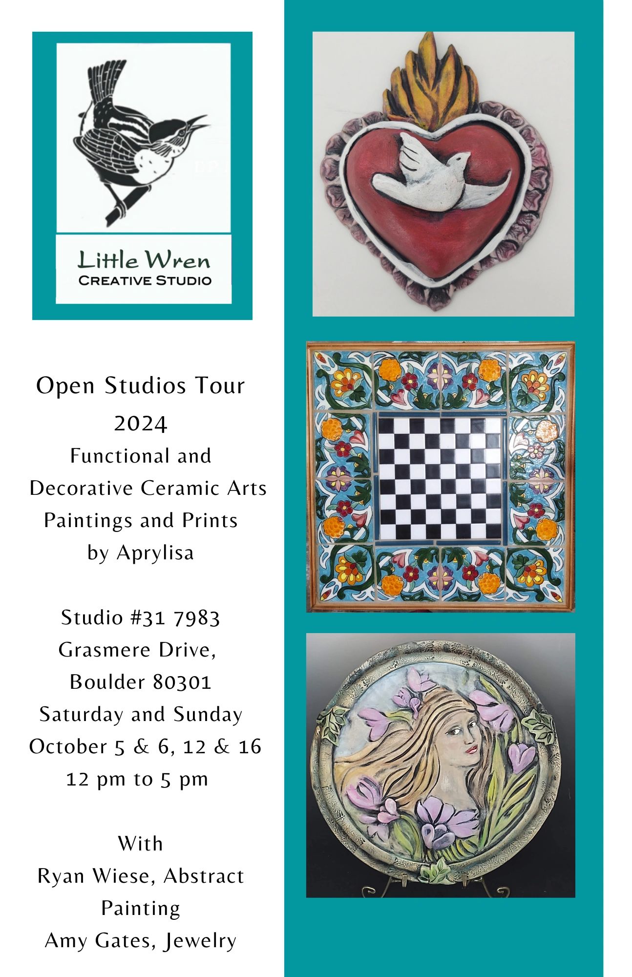 a flyer for an open studio tour