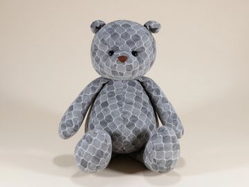 Grey pattern teddy bear