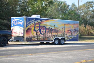 Trailer wrap. Full Trailer covering. Complete Custom Wrap on trailer.