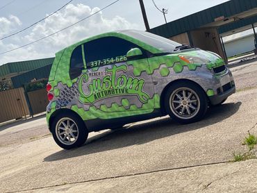 Vehicle wrap. Smart Car wrap.