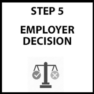 Employer Decision showing scales