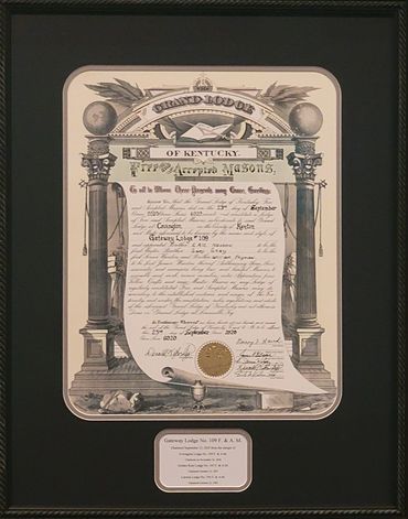 Gateway Lodge No. 109 Charter