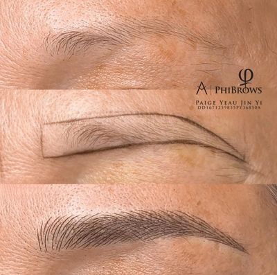 Microblading, natural hair brows