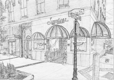 Scontsas - Nashua, NH - 17 x 12" Pen on Paper