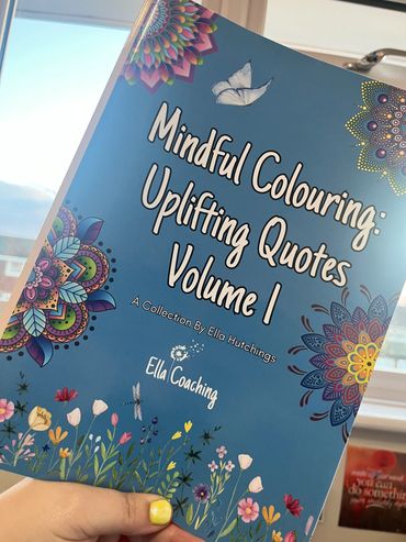 Mindful colouring book to help coaching clients.