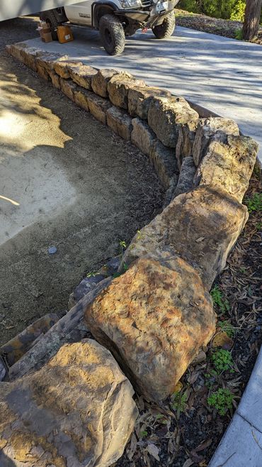 A mudstone retaining as finished.