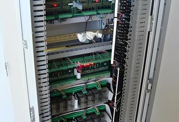 Main electrical control panel interior.