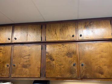 Clean cabinets after restoration by professional cleaning.