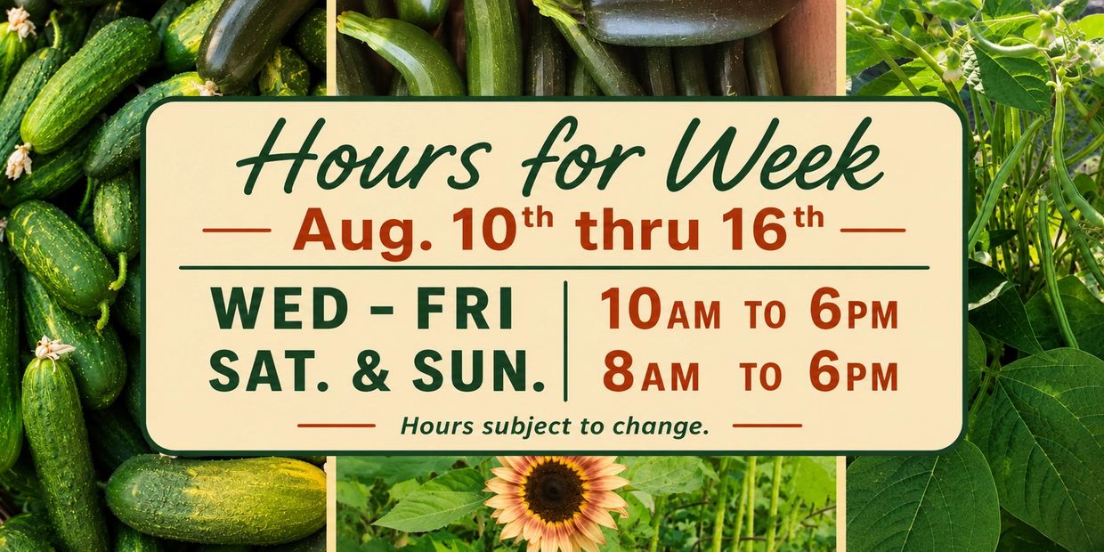 Image of hours open this week