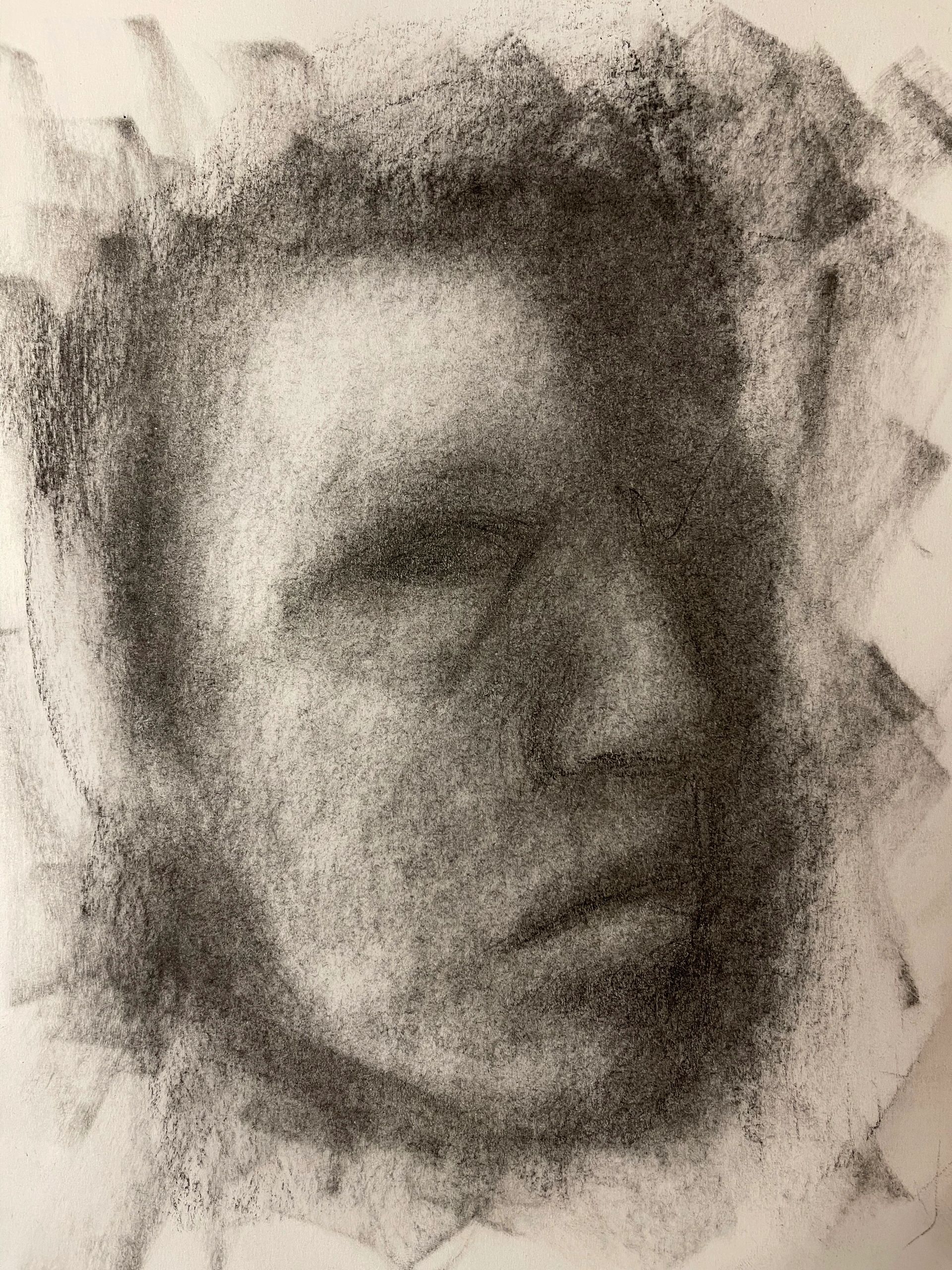 “ SELF PORTRAIT ” 2022
Charcoal studies on paper 
9” X 12”
NOT FOR SALE