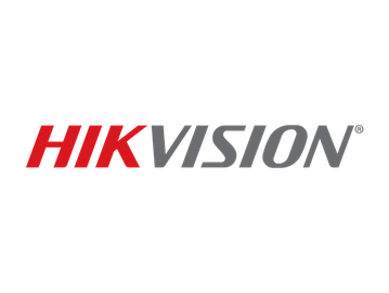 Hikvision company logo in red and gray letters.
