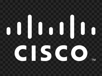 White Cisco logo on a transparent dark background.