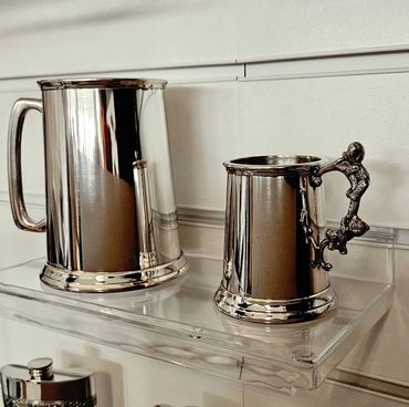 Men's Gifts Accessories Groom Gift Pewter Tankard Hip Flask groomsmen Gifts Engraved Gift