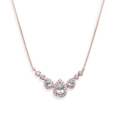 Rose Gold and crystal necklace