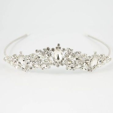 Silver and crystal princess tiara