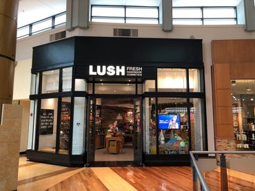 LUSH mall front - break metal, aluminum storefront, mall storefront, mall front.
