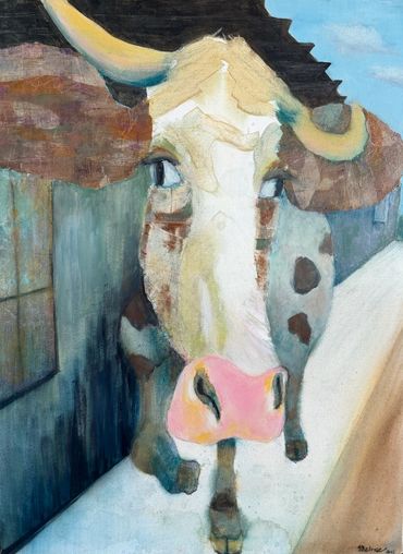 Original mixed media painting on canvas