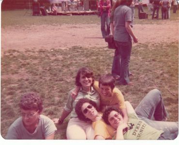 Karla Jay and friends at a Pride rally, 1974. Courtesy of Karla Jay