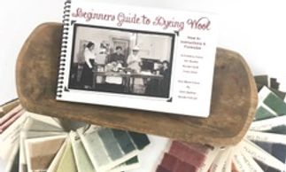 Beginners guide to dyeing wool book and wool sample set.  Wool dying recipes with directions on how 