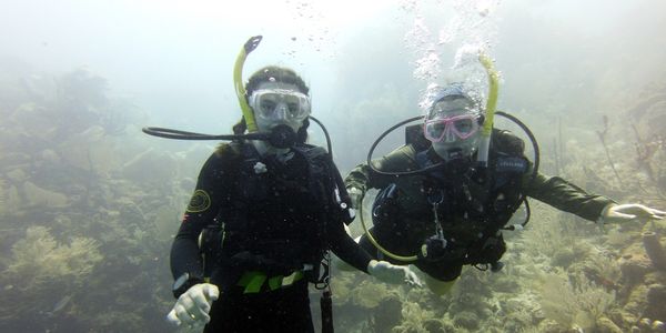 Crystal and Bria - two of Lara's Open Water Students