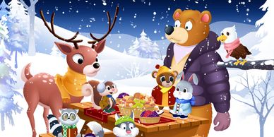Due to an early frost, the animals of the forest were worried they would not have enough food.