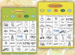 Campsite Bingo game included with Goodnight, Campsite. Download a free copy at KidsCampingBooks.com