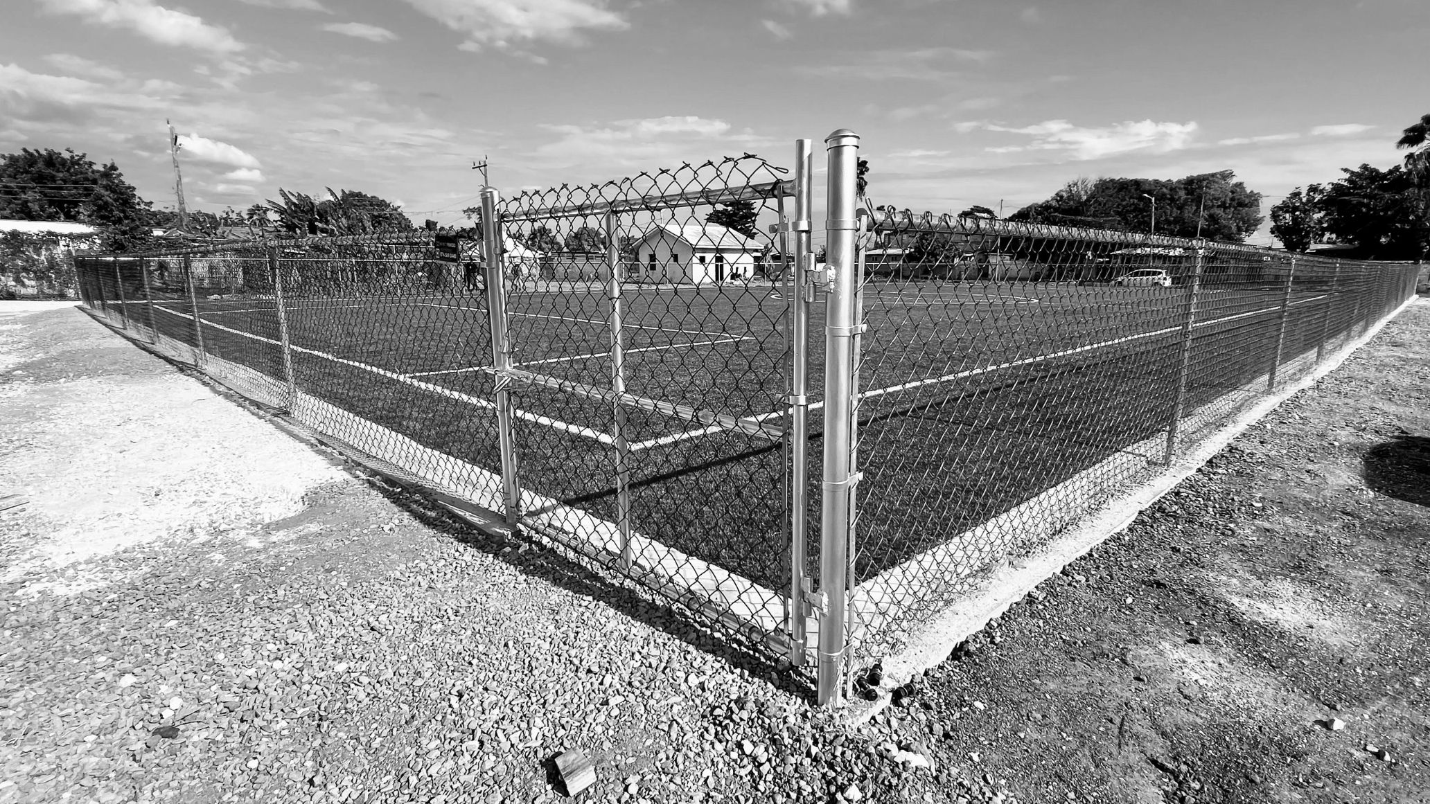 Chain-link fence. Infinity Fences Jamaica