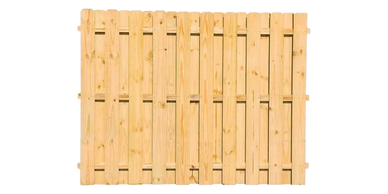 Shadow box wooden fence panel