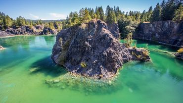 Quarry Lake on Texada Island Near Powell Rriver