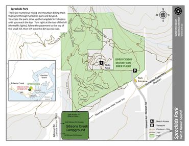 Map of Sprockids Mountain Bike Park, a public family friendly bike park, free of charge