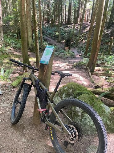 The Sprockids Mountain Bike Park trail system is directly connected to the campground.