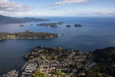 View from Mount Elphinstone to Keat Island and Howe Sound