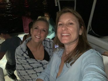 Family having fun on intercostal cruise
