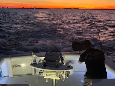 offshore fishing charter, south florida sunset, island oasis scuba, island oasis florida