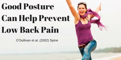 Good posture can prevent lower back Pain