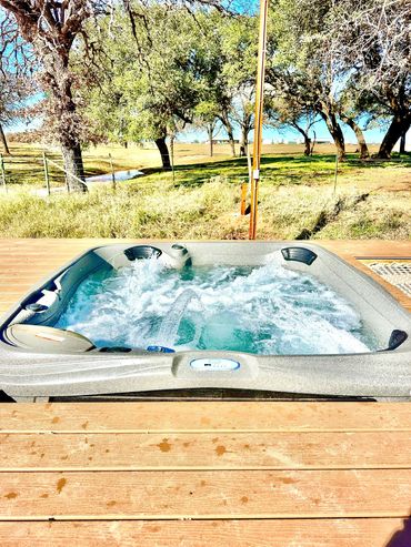 Private hot tub at the Dome