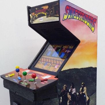 Sunset Riders arcade rental is a western themed game.
