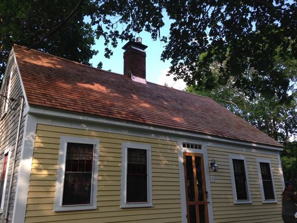 House with cedar shingle roof