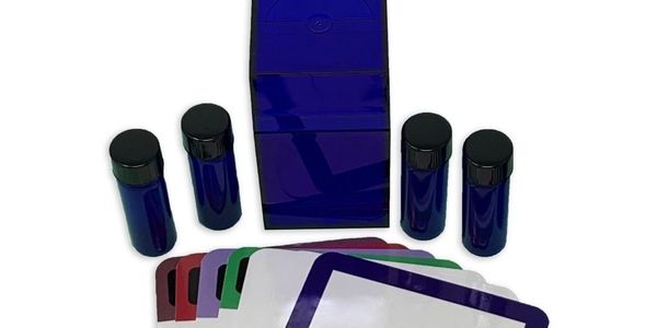 scent vials used to train in detecting aromas of  ingredients found in tea