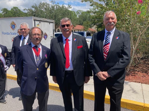 District Deputy John with new 4th Degree Sir Knights Nick and Bruce!